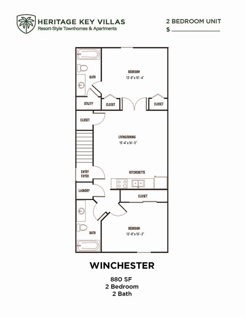 the floor plan of heritage keys villas  windscreen unit